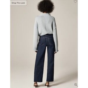 J Crew Jeans Women's (32x26.5) Re-imagined '96 Slim Wide Leg Dark Denim $148